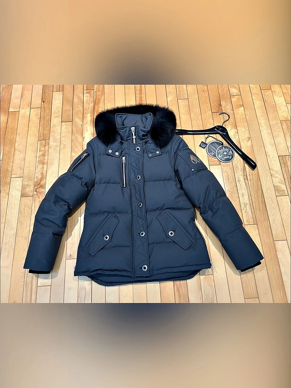 Moose Knuckles Original 3Q Down Jacket Black/Granite Puffer